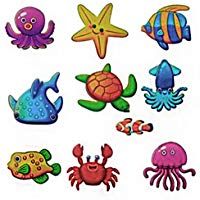 10 Juegos de etiquetas adhesivas antideslizantes para ba&ntilde;era, pelda&ntilde;os de caligraf&iacute;a de criaturas marinas resistentes al moho, apliques de seguridad para duchas adhesivas para beb&eacute;s y ni&ntilde;os ba&ntilde;era