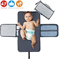 idefair port&aacute;til cambiador, impermeable para cambio de pa&ntilde;ales Pad Coj&iacute;n para cabeza con bolsillos, plegable orinal infantil Pad Kit de cambiador para el hogar viaje fuera
