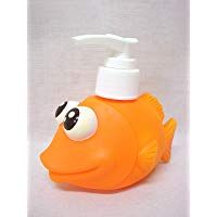 DOSIFICADOR DISPENSADOR JABON BA&Ntilde;O INFANTIL GOMA DURA MARINE ADVENTURE TROOPERS ELMA ANIMAL MAR PEZ NARANJA 125ML