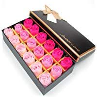 XLKJ Rosa en Caja de Regalo, Jab&oacute;n de Ba&ntilde;o Rosas Regalo para el D&iacute;a de San Valent&iacute;n, Cumplea&ntilde;os Regalo, D&iacute;a de la Madre ect -18pcs