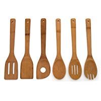 Lipper internacional 826&nbsp;Juego de 6&nbsp;utensilios de cocina de bamb&uacute;, en bolsa de malla&nbsp;&ndash;&nbsp;Set de 2