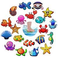Xinfang Pegatinas para ba&ntilde;era Pegatinas Antideslizantes Calcoman&iacute;as para ba&ntilde;era Antideslizante Ni&ntilde;os Ducha Seguridad Animales Marinos Pegatinas Accesorios de ba&ntilde;o Juegos (20 pcs)