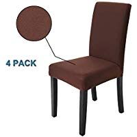 Fundas para sillas Pack de 4 Fundas sillas Comedor, Lavable Extra&iacute;ble Comedor Asiento Cubre para el Comedor casero Modern Bouquet de la Boda, Hotel, Decor Restaurante
