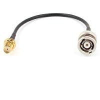 SMA-KY hembra a RP-BNC-J femenino RG174 Cable coaxial flexible de conexi&oacute;n 15 cm