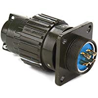 Negro Aluminio Y2&nbsp;M-4TK 4&nbsp;pines circular redonda hembra y macho conector agujero de di&aacute;metro 21,5&nbsp;mm/0,85&nbsp;"