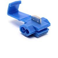 suyep Quick Splice Lock alambre terminales conector 18&nbsp;&ndash;&nbsp;14&nbsp;AWG el&eacute;ctrico Crimp 802&nbsp;azul