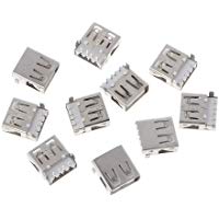 10 Pcs USB 2.0 4 Pin Type A Female Socket Connector G54 2 Feet 90 Degree