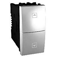 Schneider Electric MGU3.107T.30 Pulsador de Persianas, Aluminio