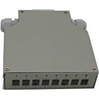Caja de montaje industrial FO en riel DIN, apta para adaptador de 6 puertos SC d&uacute;plex, adaptador ST D&uacute;plex o adaptador LC Quadruplex