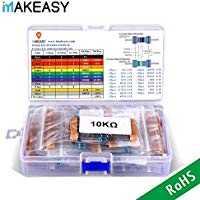 Conjunto de Resistores VANYE Resistencias Electr&oacute;nicas 17 Valores 1% Surtido de Kit de Resistencia para Bricolaje y Experimentos, 0 Ohm-1M Ohm (Paquete de 525), Pin (0.022 Pulgadas, &oslash;0.55 mm)