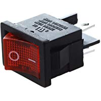 SODIAL(R) 3pcs Rojo Brillante 4 Pin DPST ON-OFF Encajar en Barco Balancin Interruptor 6A / 250V 10A / 125V AC