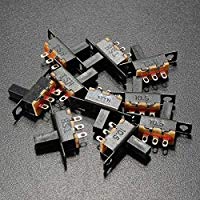 Ils - 10Uds Interruptores Deslizantes SPDT de Mini Talla Negros Encendido-Apagado 100V 2A Material de DIY