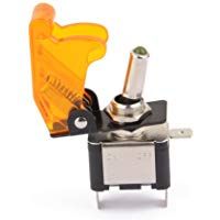 20a 12v Cubierta De Auto Coche Amarillo Llevo Spst Palanca De Control De Interruptor De Encendido / Apagado