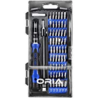 Oria Conjunto de Destornilladores de Precisi&oacute;n 60 en 1, Juego de Herramientas de Reparaci&oacute;n con 56 Bits, Magn&eacute;tico Kit De Herramientas Profesional para Smartphones,Tableta, Consolas de Juegos
