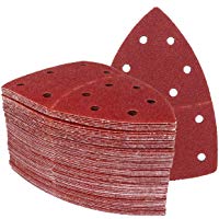 25 pieza 105 x 152 mm antiadherente de hojas de lija corind&oacute;n grano 60 para lijadora 11 orificios, hojas de lija