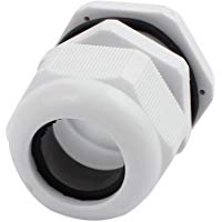 sourcing map Junta prensaestopas Impermeable PG29 Conector de 18-25mm de di&aacute;metro el Cable Blanco