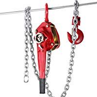 Autovictoria Polipasto Manual de Cadena con 3T 6000LBS Montacargas de Cadena de Mano con Gancho(10ft)