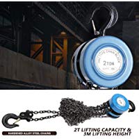 3M Polea de Cadena 2T Montacargas Manual Cadenas de Acero Aleado Herramienta de Elevaci&oacute;n de Cadena para Taller, Garaje, F&aacute;bricas