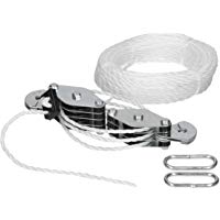 ECD Germany Polea del polipasto de cable- 180 kg - Longitud del cable 20 m - Polipasto de cable