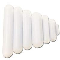 AJSR 7pcs C Tipo de PTFE magn&eacute;tico Agitador mezclador Stir Bar Color Blanco