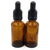 DOS 20 ml &aacute;mbar marr&oacute;n Botellas De Vidrio con Colgante Pipetas