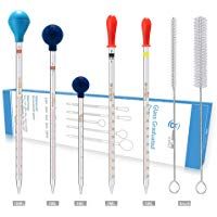 Pipetas de cristal grueso graduadas con tapas (1 ml, 2 ml, 3 ml, 5 ml, 10 ml)