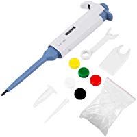 Akozon Pipeta de Volumen Variable de un Solo Canal Manual Pipeta de Micropipeta Ajustable Pipeta Herramienta de Laboratorio 0.5~10u