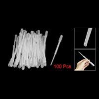 Sonline 100 x Cuentagotas Liquido Pipeta de Plastico Blanco Transparente 7.1" Longitud 3ml
