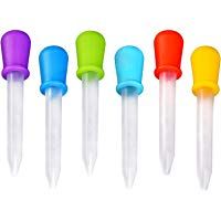 6 Piezas de Cuentagotas de Silicona y Pl&aacute;stico Pipeta para Moldes, Molde Gomoso y Manualidades, 5ML