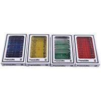 Hilitand 4 cajas de microscopio preparado Diapositivas Animales Insectos Plantas Flores Muestras de muestra (rojo, amarillo, azul, verde, 12 piezas/caja)<br/>