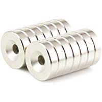 Sunkee 5&nbsp;20&nbsp;mmx5&nbsp;mm 20&nbsp;* 5&nbsp;fuerte imanes redondos con avellanado agujero 4,5&nbsp;mm N50&nbsp;Im&aacute;n de neodimio de tierras raras
