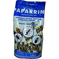 MASSOCIDE Polvo insecticida contra hormigas, pulgas, chinches, garrapatas y cucarachas. 1 kg