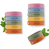 Janolia Pulsera Repelente de Mosquitos, 12pcs Pulseras Antimosquitos, Bandas para Hacer Deportes y Actividades al Aire Libre, Materias Naturales, Ajustables para los Ni&ntilde;os y Adultos