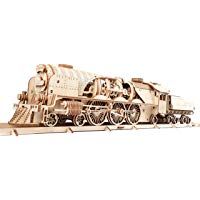 UGEARS 70058&nbsp;3D Puzzle Express de Tren a Vapor Madera Modelo Dise&ntilde;o Set Denk Juego de DIY Puzzle Juguete para el Aprendizaje de ecol&oacute;gica HOL Maqueta de Madera,