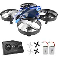 ATOYX Mini Drone, AT-66 RC Drone Ni&ntilde;os 3D Flips, Modo sin Cabeza, Estabilizaci&oacute;n de Altitud, 3 Modos de Velocidad, 4 Canales 6-Ejes, 2 Bater&iacute;as, Regalo para Ni&ntilde;os y Principiantes, Azul