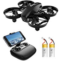 Potensic Mini Drone para Ni&ntilde;os con C&aacute;mara, RC Quadcopter 2.4G 6 Ejes - Altitude Hold, Modo sin Cabeza, Control Remoto, Ajuste de Ruta, FPV en Tiempo Real, 2 Bater&iacute;as, A20W