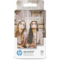 HP Sprocket ZINK - Papel fotogr&aacute;fico adhesivo (50 hojas, 5 x 7,6 cm/2 x 3 pulgadas, acabado satinado)