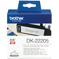 Brother DK22205 - Cinta continua de papel t&eacute;rmico (blanca), Ancho: 62 mm, Ancho: 62 mm, Longitud: 30,48 m, Para impresoras de etiquetas QL