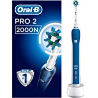 Oral-B PRO 2 2000N CrossAction - Cepillo El&eacute;ctrico Recargable con Tecnolog&iacute;a de Braun, 1 Mango, 2 Modos Incluyendo Cuidado de Las Enc&iacute;as Y 1 Cabezal de Recambio