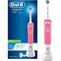Oral-B Vitality 100 CrossAction - Cepillo El&eacute;ctrico, 1 Mango, 1 Cabezal, Rosa