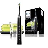 Philips Sonicare Diamond Clean HX9352/04 - Cepillo de Dientes Electrico Recargable, 5 Modos, 2 Cabezales, Vaso Cargador y Estuche USB, Color Negro