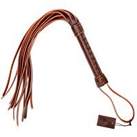 Cuero L&aacute;tigo Flogger Trenzado Empu&ntilde;adura Ultra Premium Correa para la mu&ntilde;eca Equitaci&oacute;n SM Juego de rol Mango envuelto L&aacute;tigos,Brown