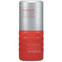 Tenga Double Hole, Masturbador, 6.6 x 15.5 x 6.6 cm, Color Rojo/Gris - 225 gr