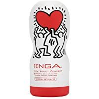 Tenga Original Vacuum, Keith Haring, Masturbador, 6.9 x 15.50 x 6.9 cm, Color Blanco/Multicolor - 125 gr