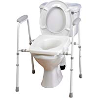 Homecraft AA2216 Stirling - Asiento elevador para inodoro con brazos acolchados ajustables