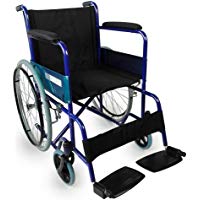 Mobiclinic, Silla de Ruedas Plegable, Manual, Ancho Asiento 46 cm, Azul/Negro, Alc&aacute;zar