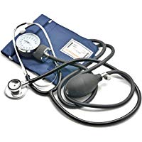 Belmalia Esfigmoman&oacute;metro Aneroide con Estetoscopio, Pera, Man&oacute;metro, Brazalete, Bolsa para Servicios de Socorro, M&eacute;dico, Consultorio, Azul Negro