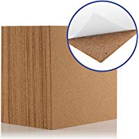 Azulejos de corcho natural de 300 x 300 mm (4 mm de grosor) (autoadhesivo) para suelo/pared/bricolaje (paquete de 100)