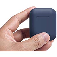 AirPods Case Protective, FRTMA Silicone Skin Case with Sport Strap for Apple AirPods, Midnight Blue
