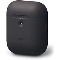 elago A2 Funda de Silicona Compatible con Aud&iacute;fonos Apple AirPods 2 inal&aacute;mbricos (LED Frontal Visible) - Soporta Carga inal&aacute;mbrica, Protecci&oacute;n Adicional (sin Mosquet&oacute;n, Negro)